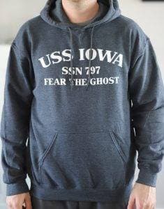 USS IOWA Hooded Sweatshirt - Hoodie-Front-235x300